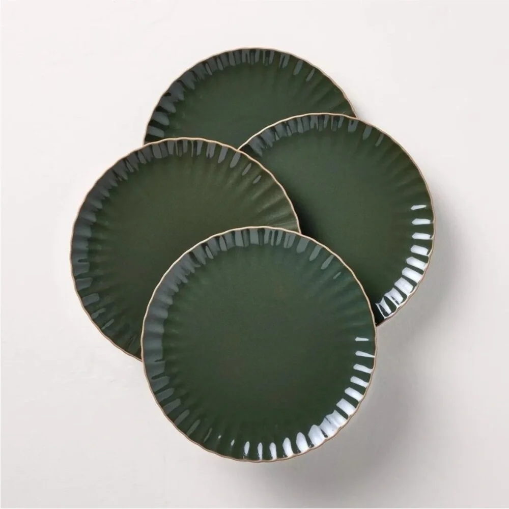 Hearth & Hand Magnolia 4pk 8.5" Scallop Stoneware Salad Plate - Picture 1 of 4